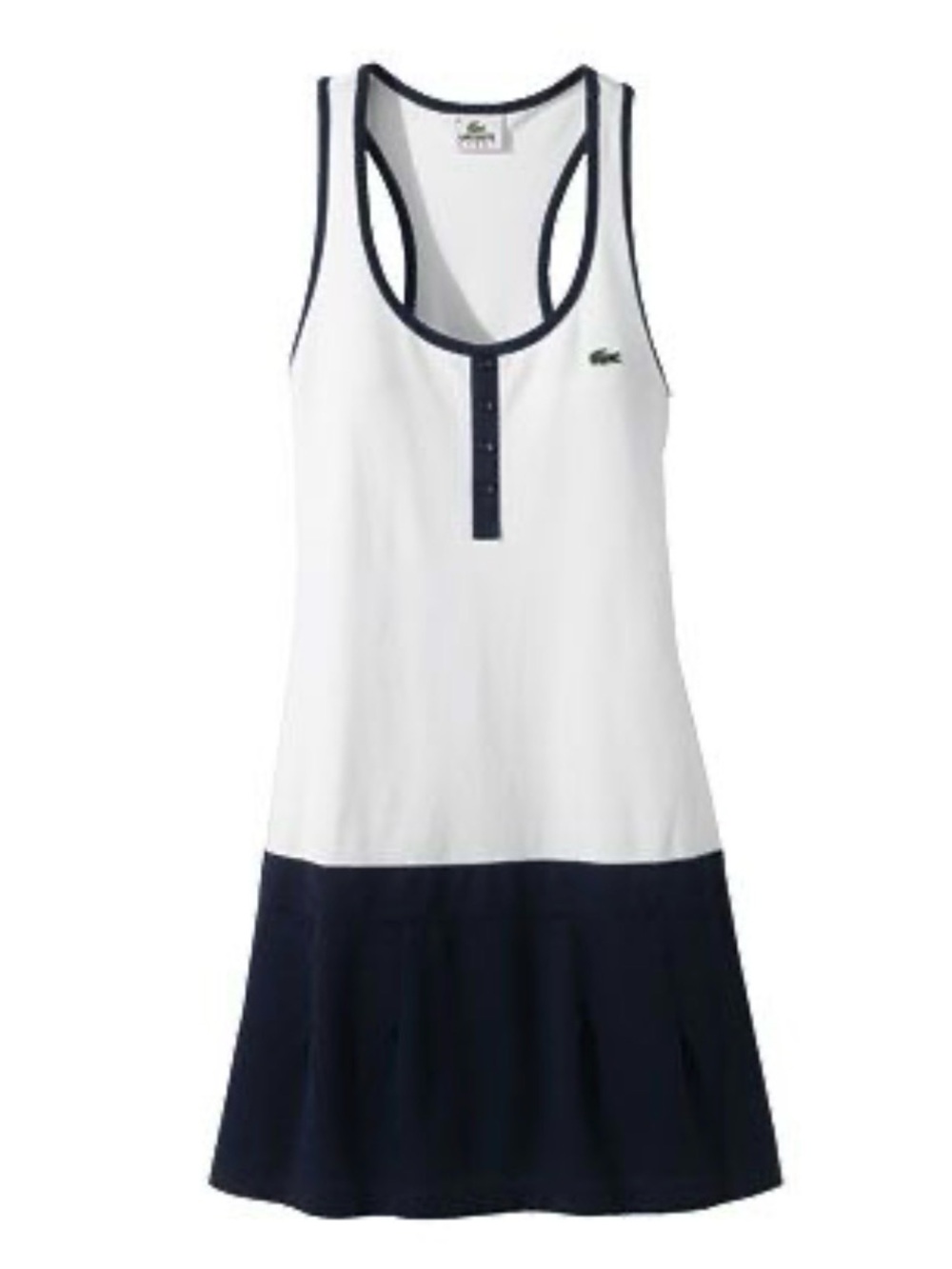 Lacoste White Tank Top with Navy Trim size 38/small